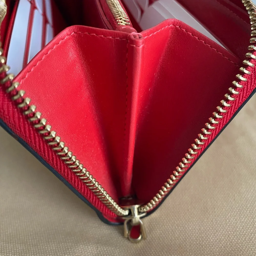 Christian Louboutin Red and Tan Artistic Wallet - Picture 11 of 16
